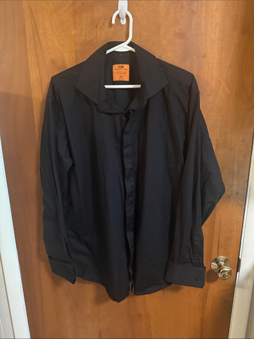 Steven Land Black Long Sleeve Dress Shirt